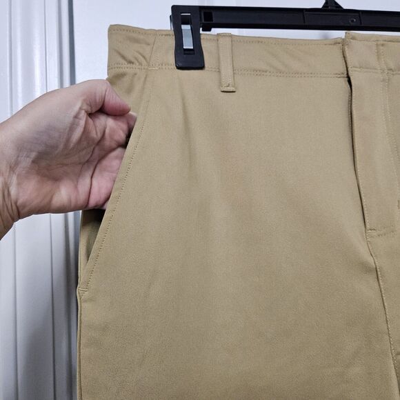 NWT Zelos Hybrid Pants Men's 32x32 Tan Straight Leg Flat Front Lightweight - Picture 4 of 11